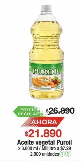Jumbo Aceite vegetal puroil x 3000ml oferta