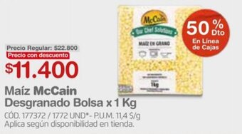 Makro Maíz McCain Desgranado Bolsa x 1 Kg oferta