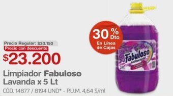 Makro Limpiador Fabuloso Lavanda x 5 Lt oferta