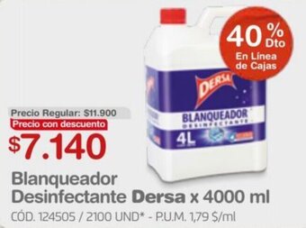 Makro Blanqueador Desinfectante Dersa x 4000 ml oferta