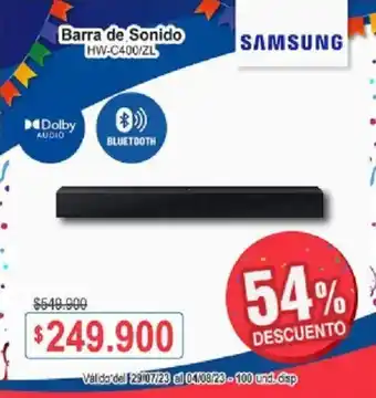 Ktronix SAMSUNG Barra de Sonido HW-C400/ZL oferta