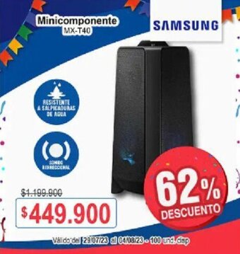 Ktronix SAMSUNG Minicomponente MX-T40 oferta