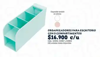 Panamericana ORGANIZADORES PARA ESCRITORIO CON 5 COMPARTIMENTOS oferta
