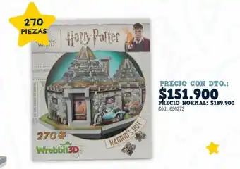 Panamericana LA VERDADERA EXPERIENCIA DE ROMPECABEZAS EN 3D Harry Potter 270 PIEZAS oferta
