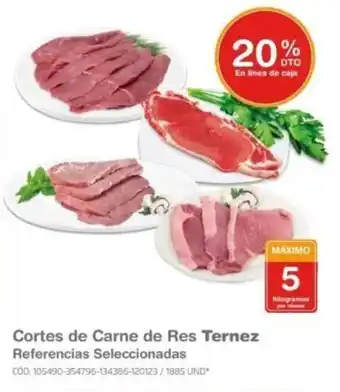 Makro Cortes de Carne de Res Ternez Referencias Seleccionadas oferta