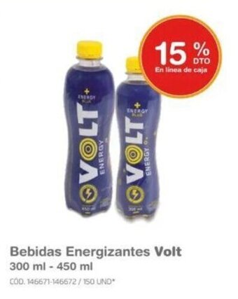 Makro Bebidas Energizantes Volt 300 ml - 450 ml oferta