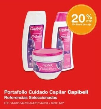 Makro Portafolio Cuidado Capilar Capibell Referencias Seleccionadas oferta