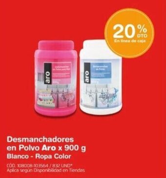 Makro Desmanchadores en Polvo Aro x 900 g Blanco - Ropa Color oferta