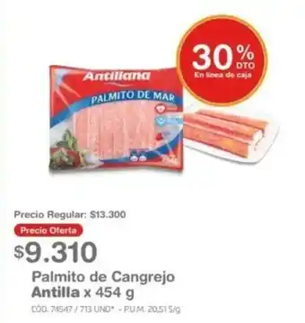 Makro Palmito de Cangrejo Antilla x 454 g oferta