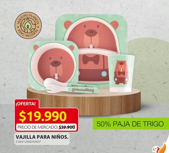 Ara VAJILLA PARA NIÑOS oferta