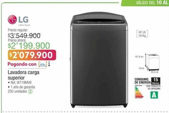 Jumbo Lavadora carga superior lg oferta