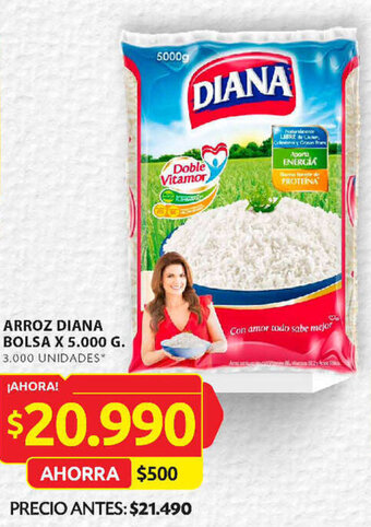 Ara ARROZ DIANA BOLSA X 5.000 G. oferta