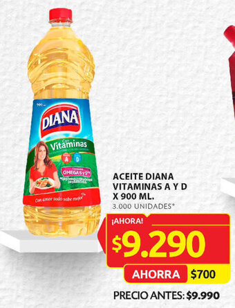 Ara ACEITE DIANA VITAMINAS A Y D X 900 ML. oferta