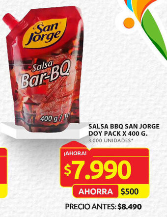 Ara SALSA BBQ SAN JORGE DOY PACK X 400 G. oferta