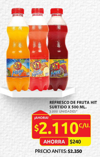 Ara REFRESCO DE FRUTA HIT SURTIDO X 500 ML. oferta