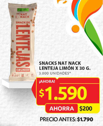 Ara SNACKS NAT NACK LENTEJA LIMÓN X 30 G. oferta