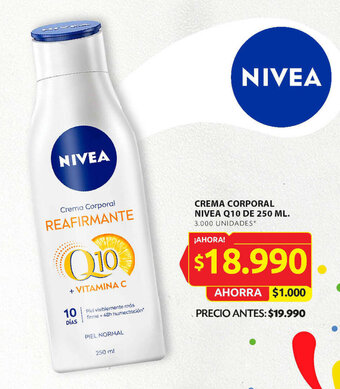 Ara CREMA CORPORAL NIVEA Q10 DE 250 ML. oferta