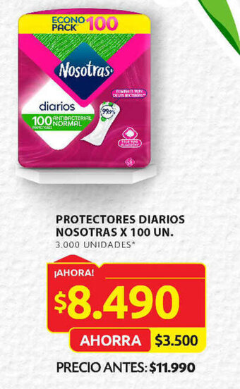 Ara PROTECTORES DIARIOS NOSOTRAS X 100 UN. oferta