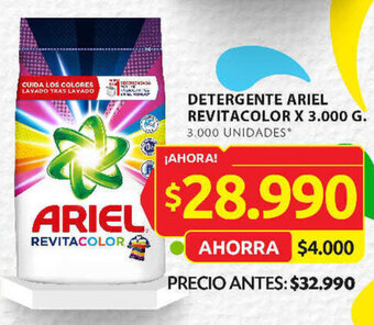 Ara DETERGENTE ARIEL REVITACOLOR X 3.000 G. oferta