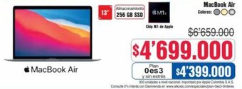 Alkosto MacBook Air 13" 256 GB SSD oferta