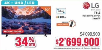 Alkosto TV LG Ref.: 65UR8750PSA Smart TV oferta
