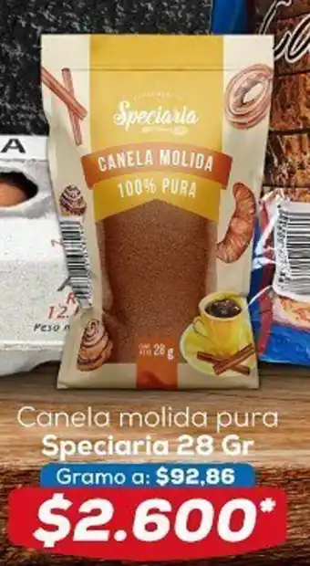 Tiendas D1 Canela Molida Pura Speciaria 28Gr oferta