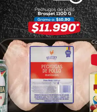 Tiendas D1 Pechugas de pollo Brasset 1100G oferta