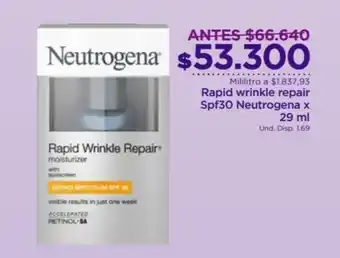 FarmaTodo Rapid Wrinkle Repair Spf30 Neutrogena x 29 ml oferta