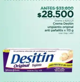 FarmaTodo Crema Desitin ungüento original anti pañalitis x 113 g oferta