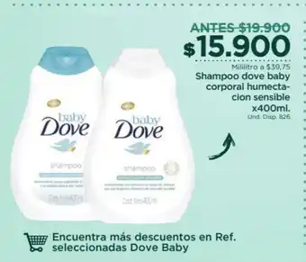 FarmaTodo Shampoo Dove Baby corporal humectacion sensible x 400 ml oferta