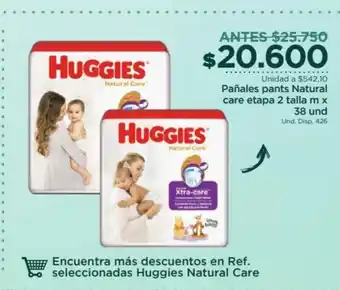 FarmaTodo Pañales pants natural care etapa 2 talla m x 38 und oferta