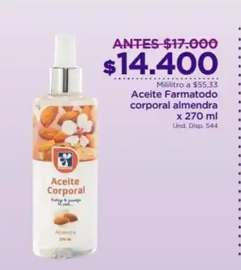FarmaTodo Aceite Farmatodo Corporal Almendra x 270 ml oferta