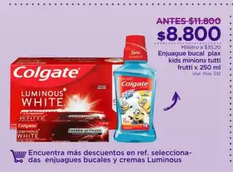 FarmaTodo Enjuague Bucal Plax Kids Minions Tutti Frutti x 250ml oferta