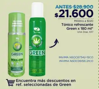 FarmaTodo Tonico Refrescante Green x 180 ml oferta