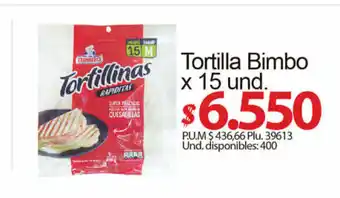 Tortilla Bimbo x 15 und