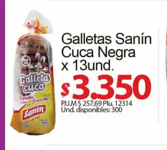 Caribe Supermercados Galletas Sanin Cuca Negra x 13und oferta