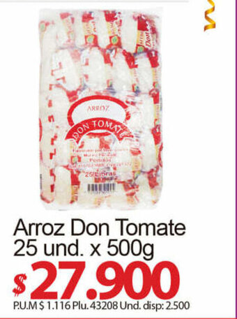 Caribe Supermercados Arroz Don Tomate 25 und x 500g oferta