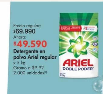 Metro Detergente en polvo ariel regular x 5 kg oferta