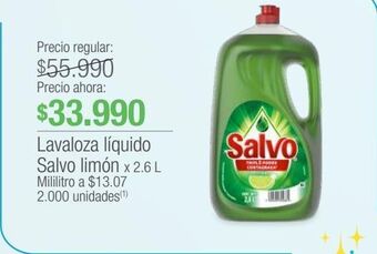 Jumbo Lavaloza líquido salvo limón x 2.6l oferta