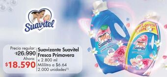 Metro Suavizante suavitel fresca primavera x 2.800 ml oferta