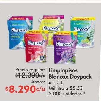 Metro Limpiapisos blancox doypack x 1.5 l oferta