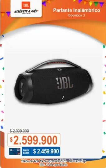 Alkosto Parlante Inalámbrico Boombox 3 oferta