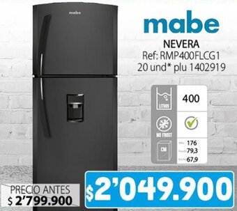 Colsubsidio mabe NEVERA Ref: RMP400FLCG1 20 und* plu 1402919 oferta