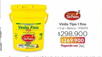 Easy Vinilo t1 5gl fino tito pabon blanco oferta