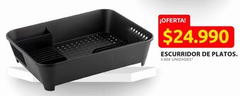 Ara ESCURRIDOR DE PLATOS. 3.000 UNIDADES* oferta