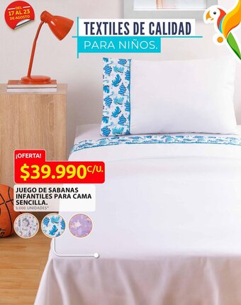 Ara JUEGO DE SABANAS INFANTILES PARA CAMA SENCILLA. oferta