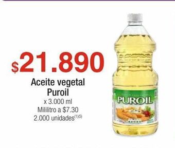 Jumbo Aceite vegetal puroil x 3.000 ml oferta