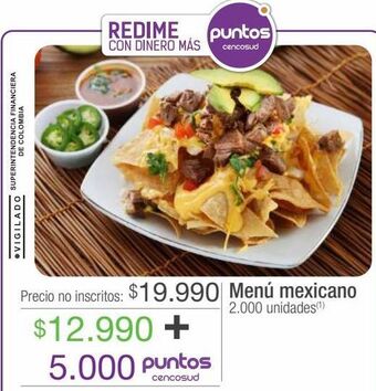 Jumbo Menú mexicano oferta