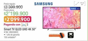 Jumbo Samsung smart tv qled uhd 4k 50 • ref. qn50q60c oferta