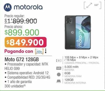 Jumbo Motorola moto g72 128gb oferta
